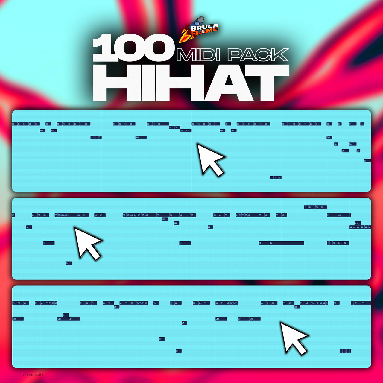 ULTIMATE HI-HAT MIDI PACK (100 HI-HAT MIDIS)