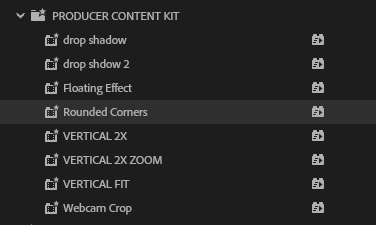 Use the presets